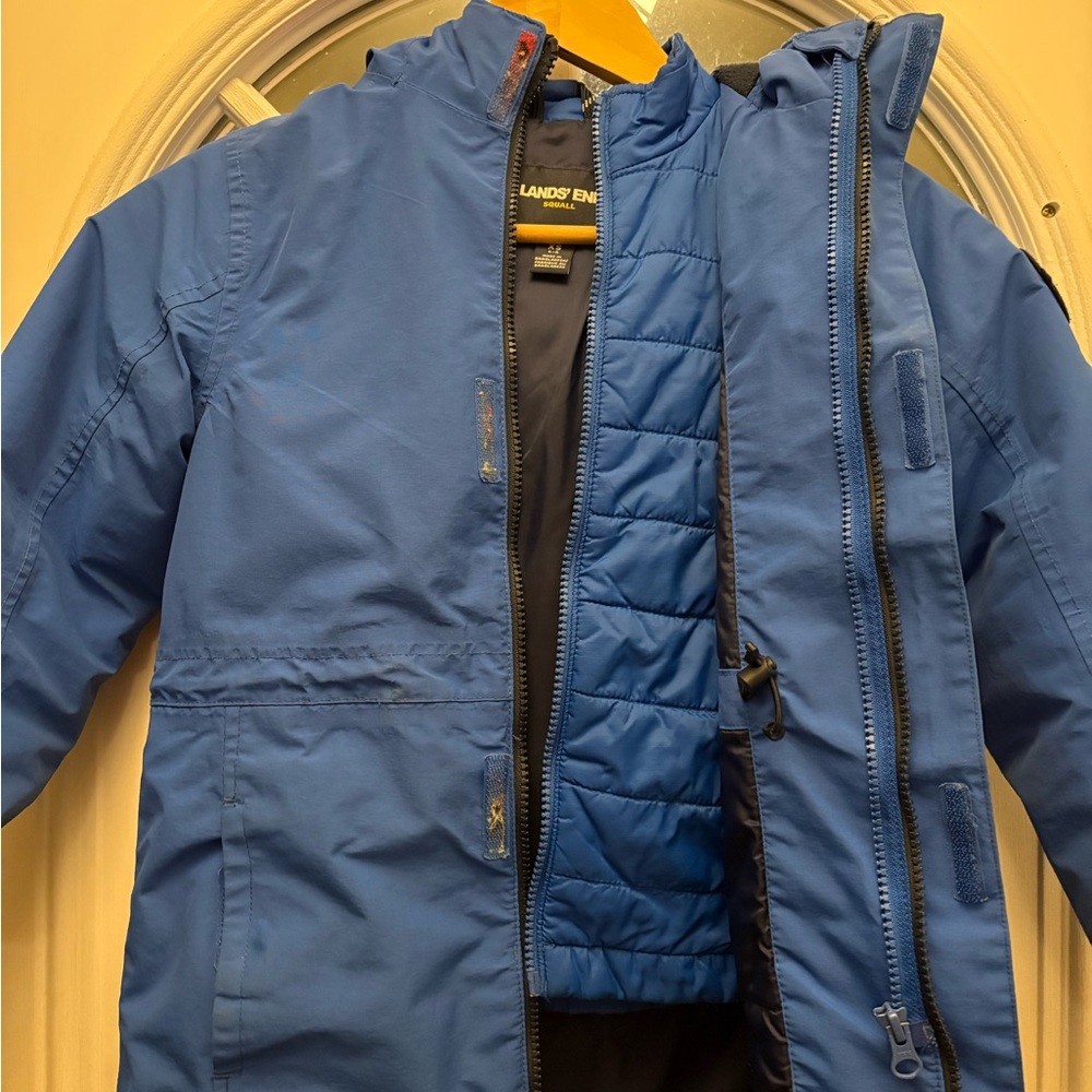 Lands' End Kids XS Squall 3-in-1 Parka in Blue